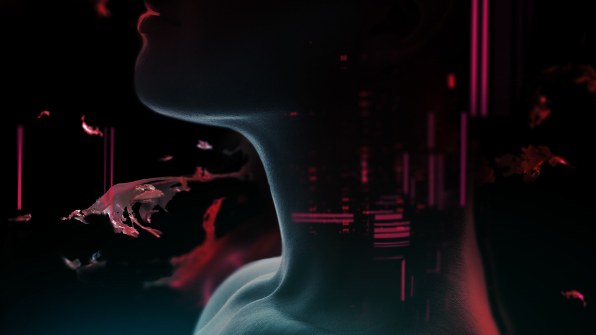 altered carbon Netflix Main title motion graphics  Cyberpunk Style Frames