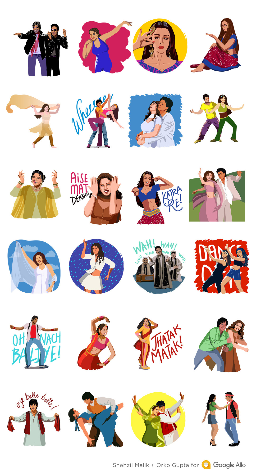 sticker stickers google Allo Bollywood DANCE   indian Movies