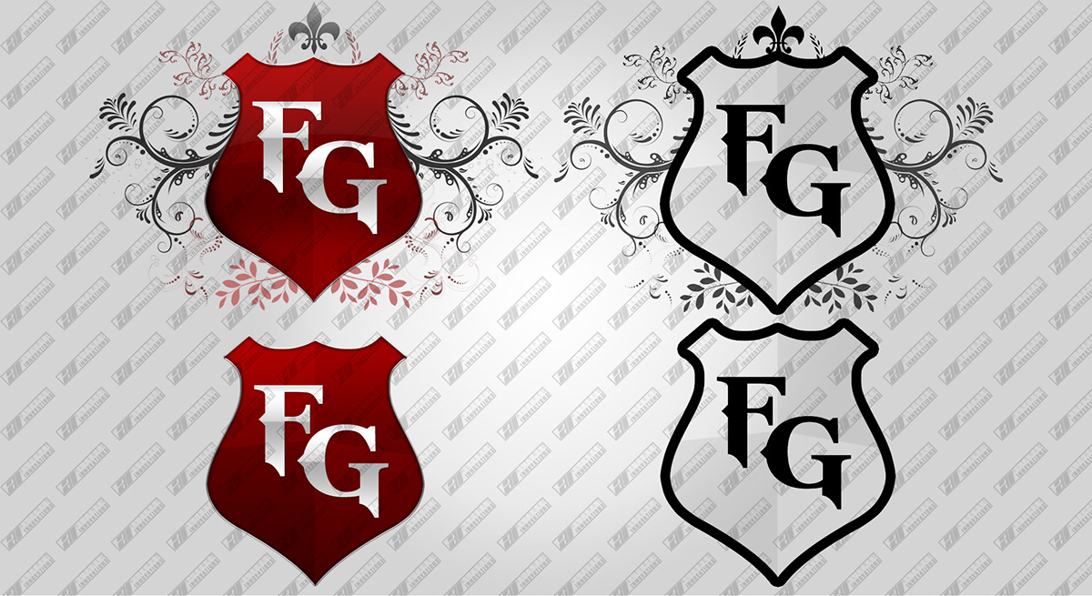 Gaming creative heraldic design