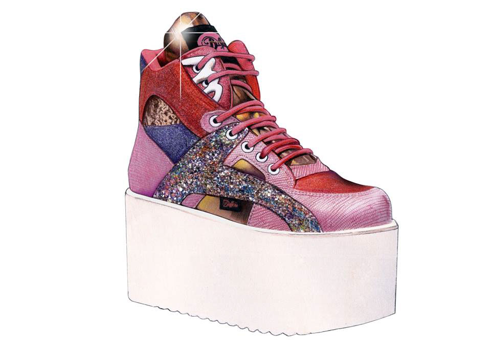 farfetch   shoes Classic sneakers stileto Buffalo Chaussures Lady Gaga spice girls pin-up