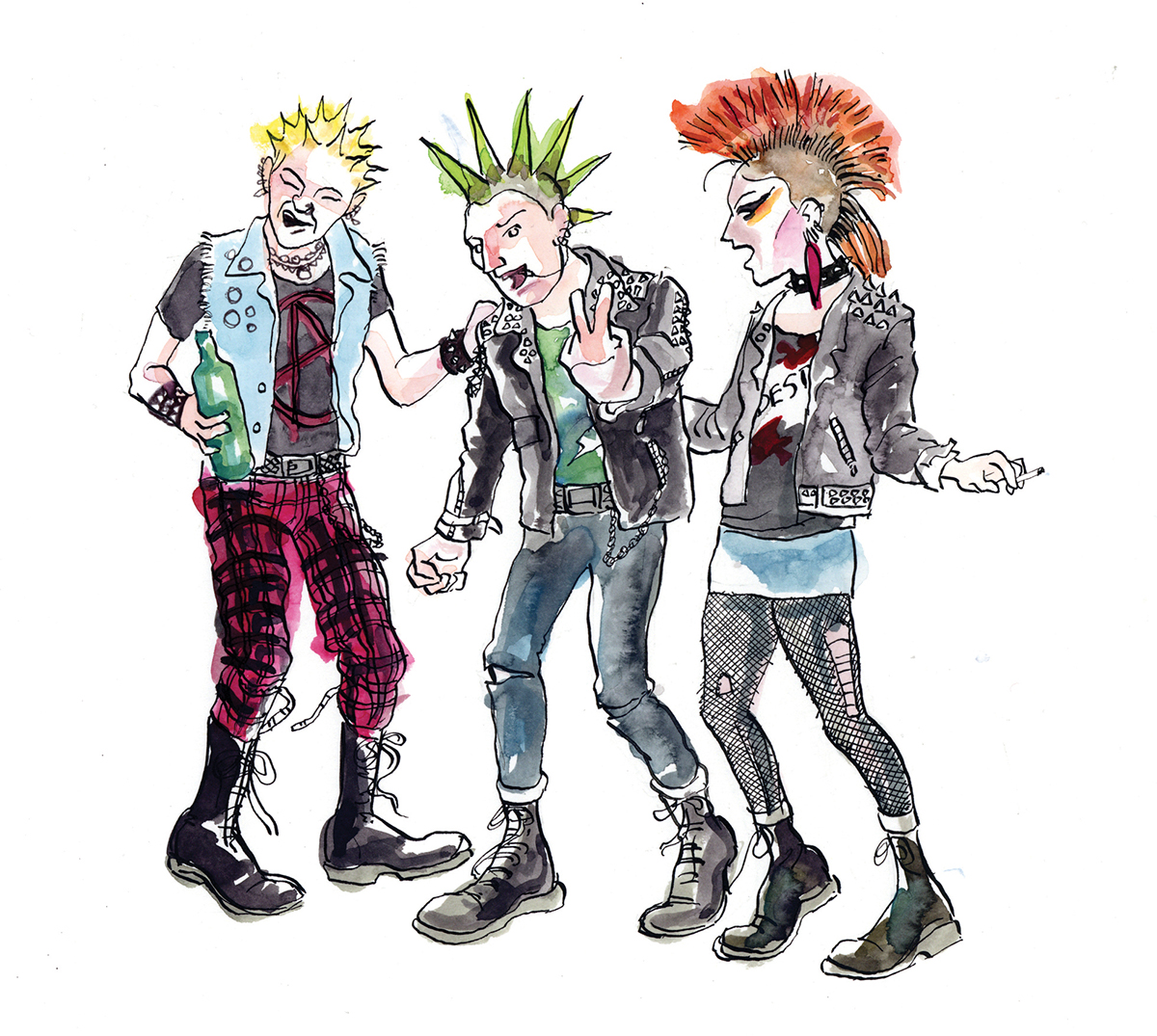 Subcultures mods punks Goths rockers ink
