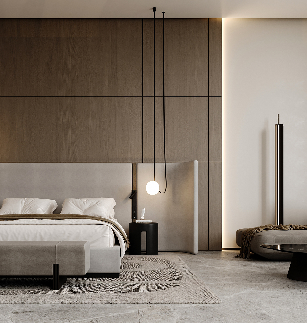 bedroom design bedroom interior design  visualization corona 3ds max Render modern CGI 3D