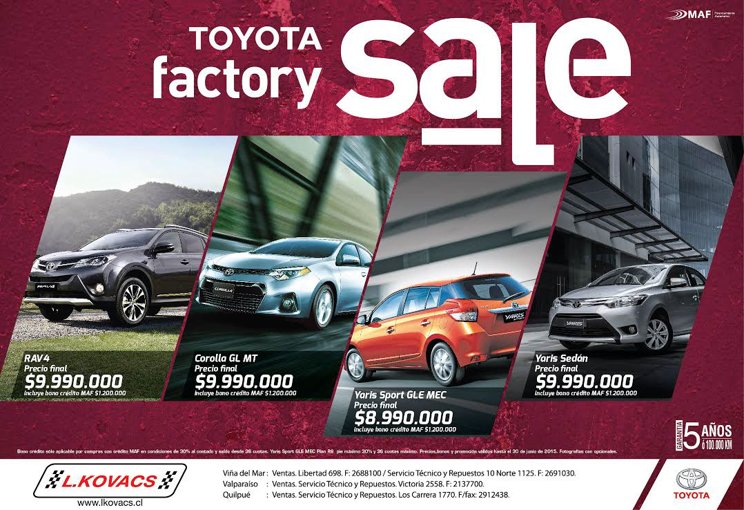 toyota factory sale printed ad newpaper