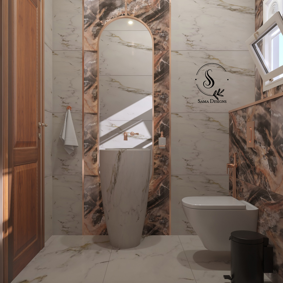 3D grohe interior design  modern Render seat Sink toilet visualization vray