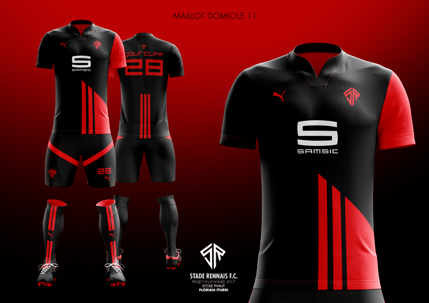 football Stade Rennais Visual Update Concept Advertising  identité visuelle