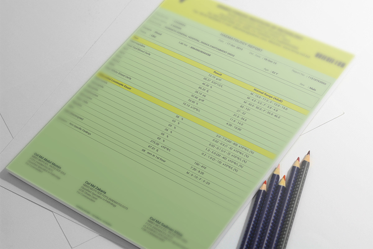 medical Clinical report a4 template print CMYK