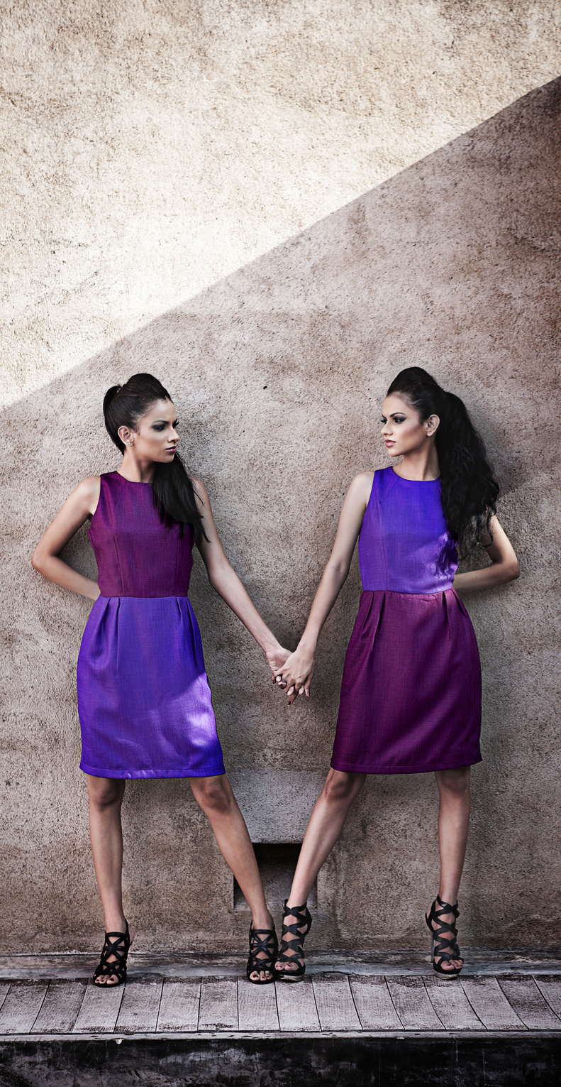 melanche fashion photography Twins twin sisters dimitri crusz Park street muse Sri lanka fashion ramona oshini