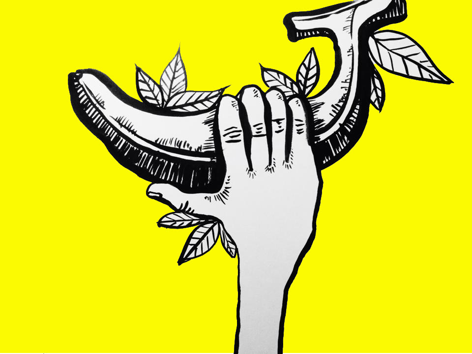 banana Fruit hands Grab Tree  daily Project yellow