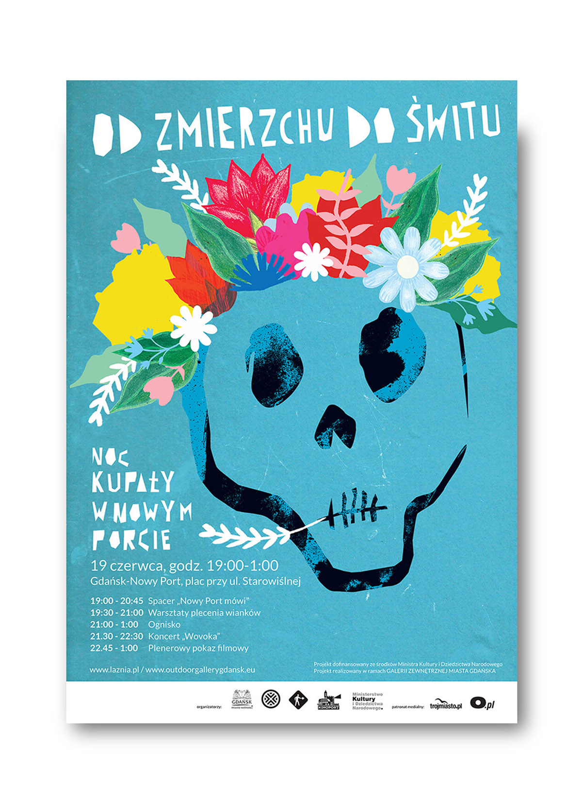 midsummer poster concert Event skull Flowers design graphic graphicdesign posterdesign