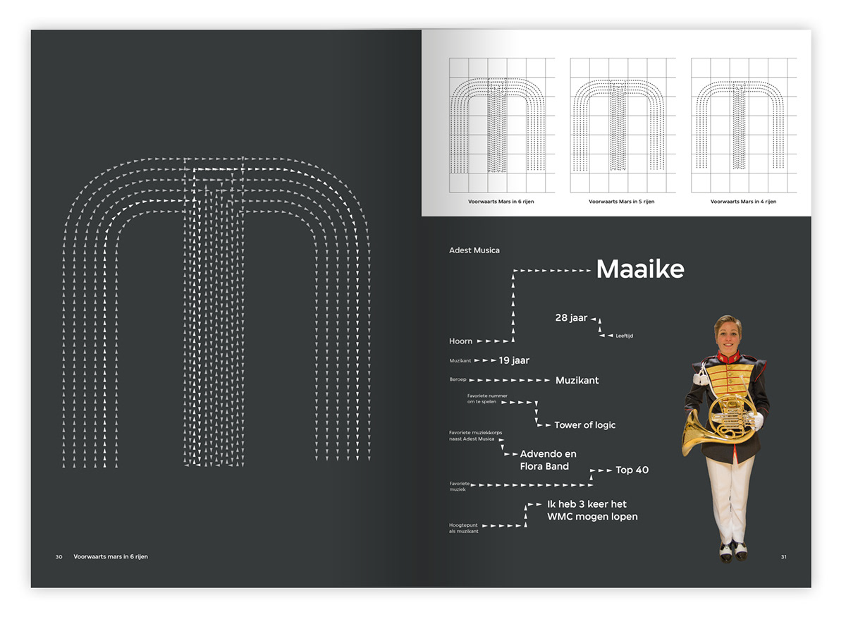 font type marching marchingband Muziek orkest orchestra graduation typedesign lettertype mars Artez animated graphicdesign alphabet