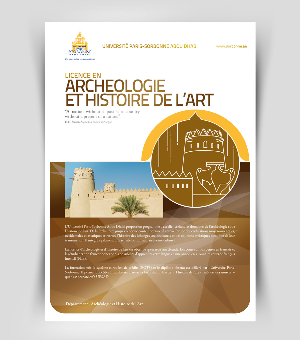 Abu Dhabi Sorbonne leaflet brochure Education
