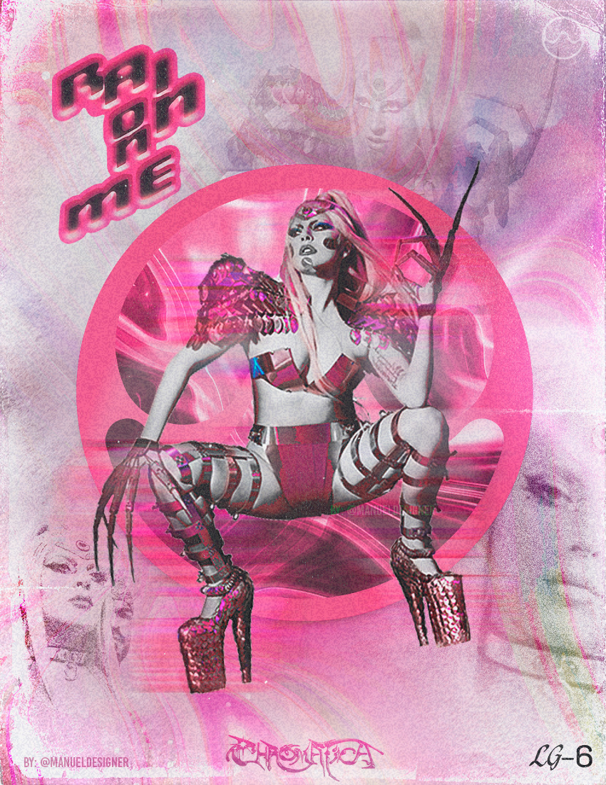 adobe art Chromatica gaga Lady Gaga music photoshop poster rain on me