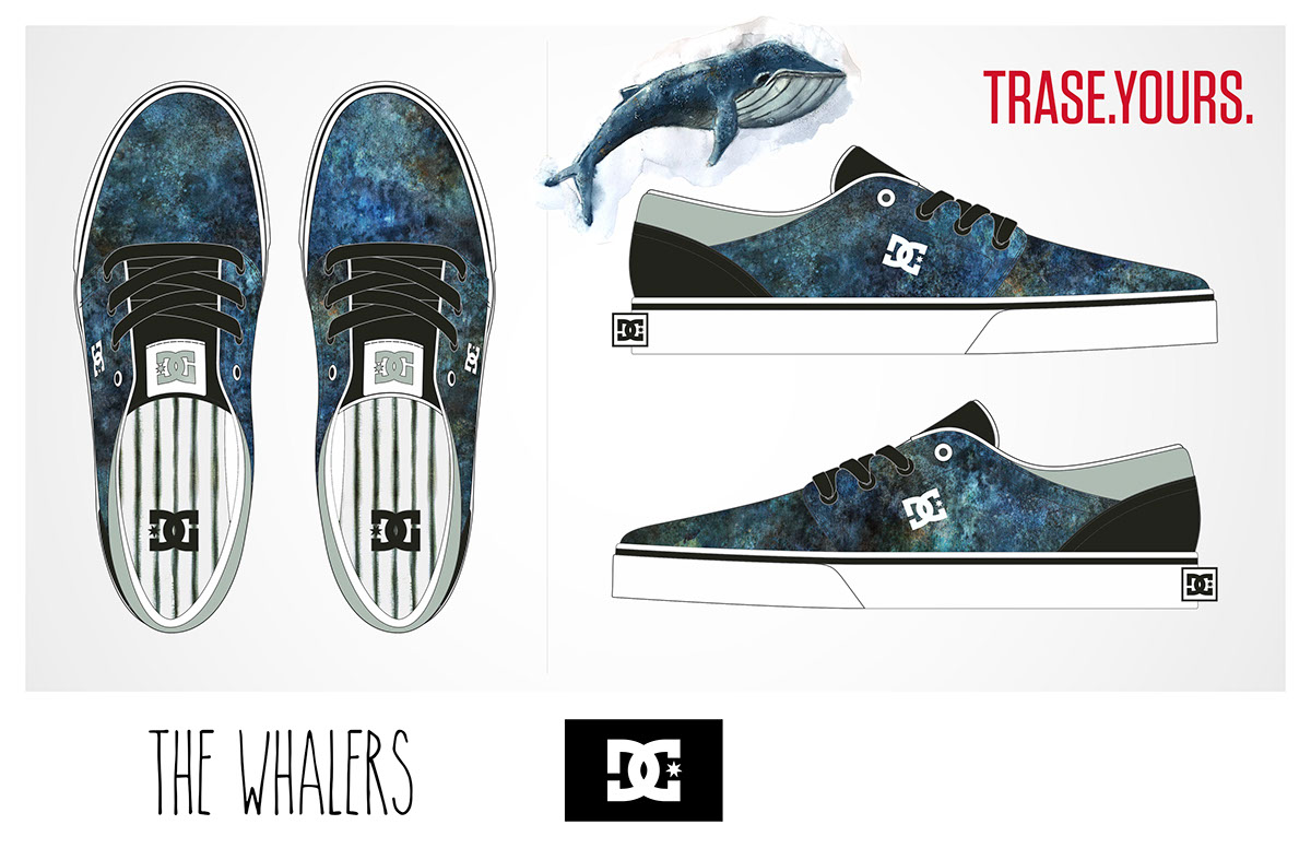 watercolor whales shoes