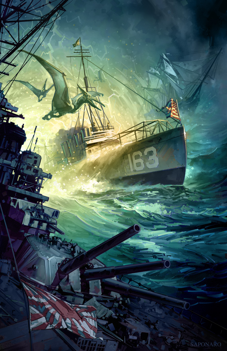 Dominick Saponaro art fantasy science fiction adventure Destroyermen