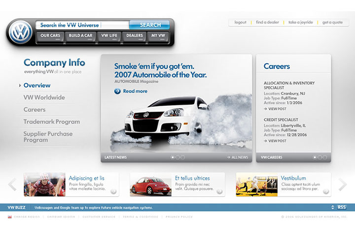 volkswagen light bright sleek gradient gray Cars automotive   digital Flash brand web site VW