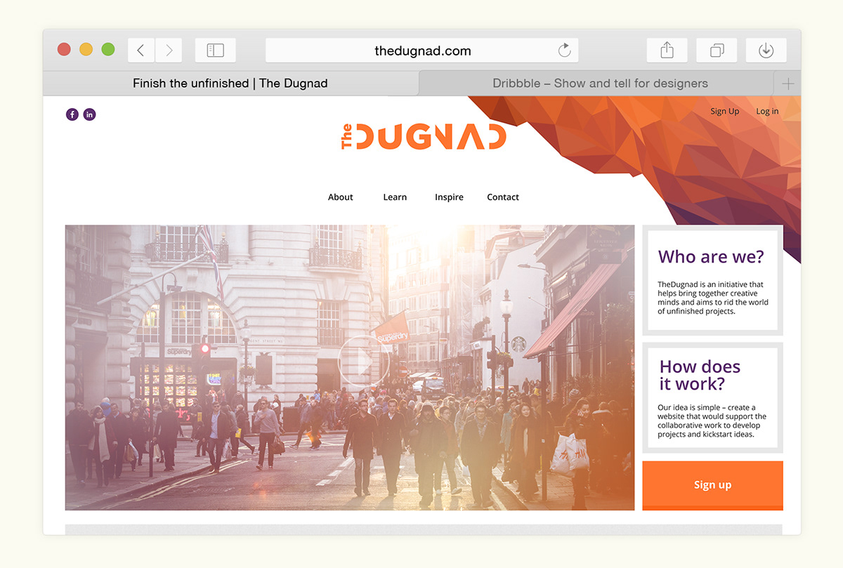 gif gif animation Interface user experience Website orange Triangles flat