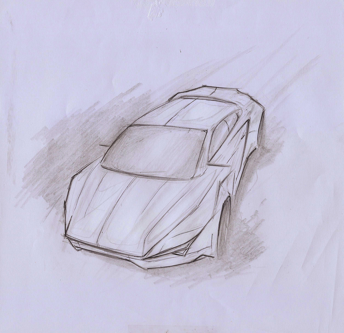 Cars Paper sketch pecil pen sketching