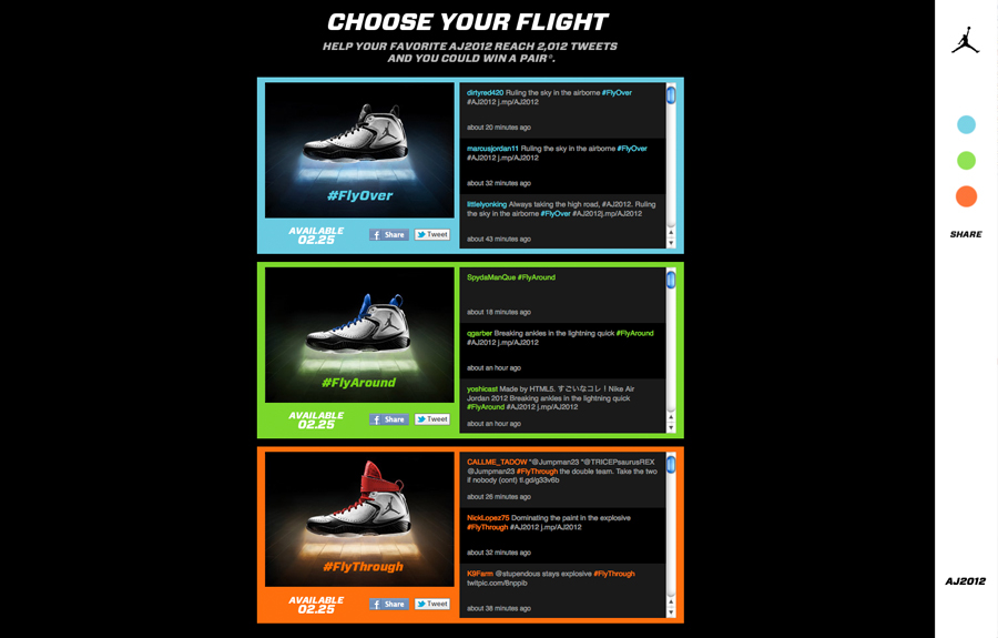 Nike jordan Scrolling parallax html5 microsite mobile