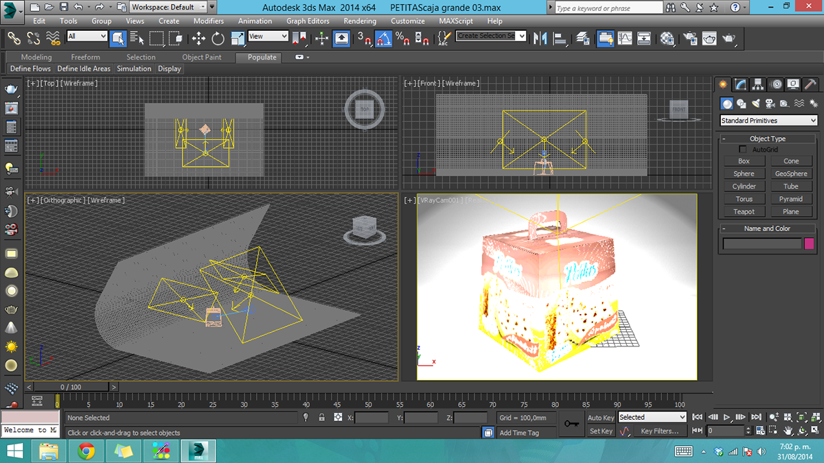 3dmax vray product producto empaque Render packing