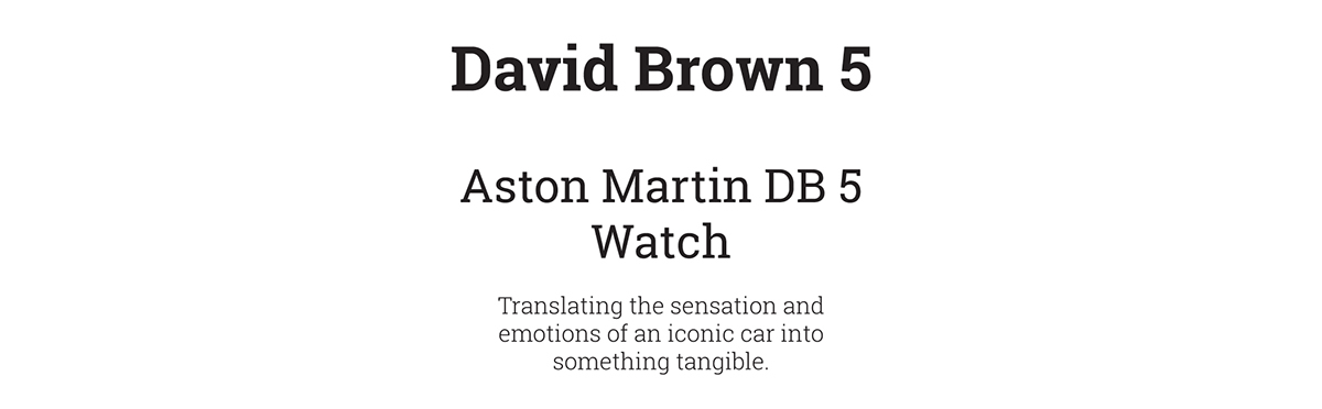 watch watch design aston martin DB5
