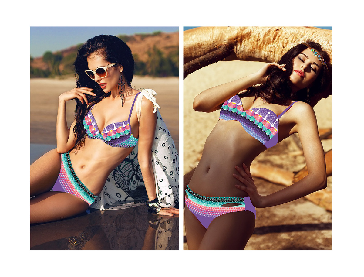 swimwear pattern motif ornament seamless colorful bright brigthfull BEACHWEAR bikini swim beach swimsuite swimsuit