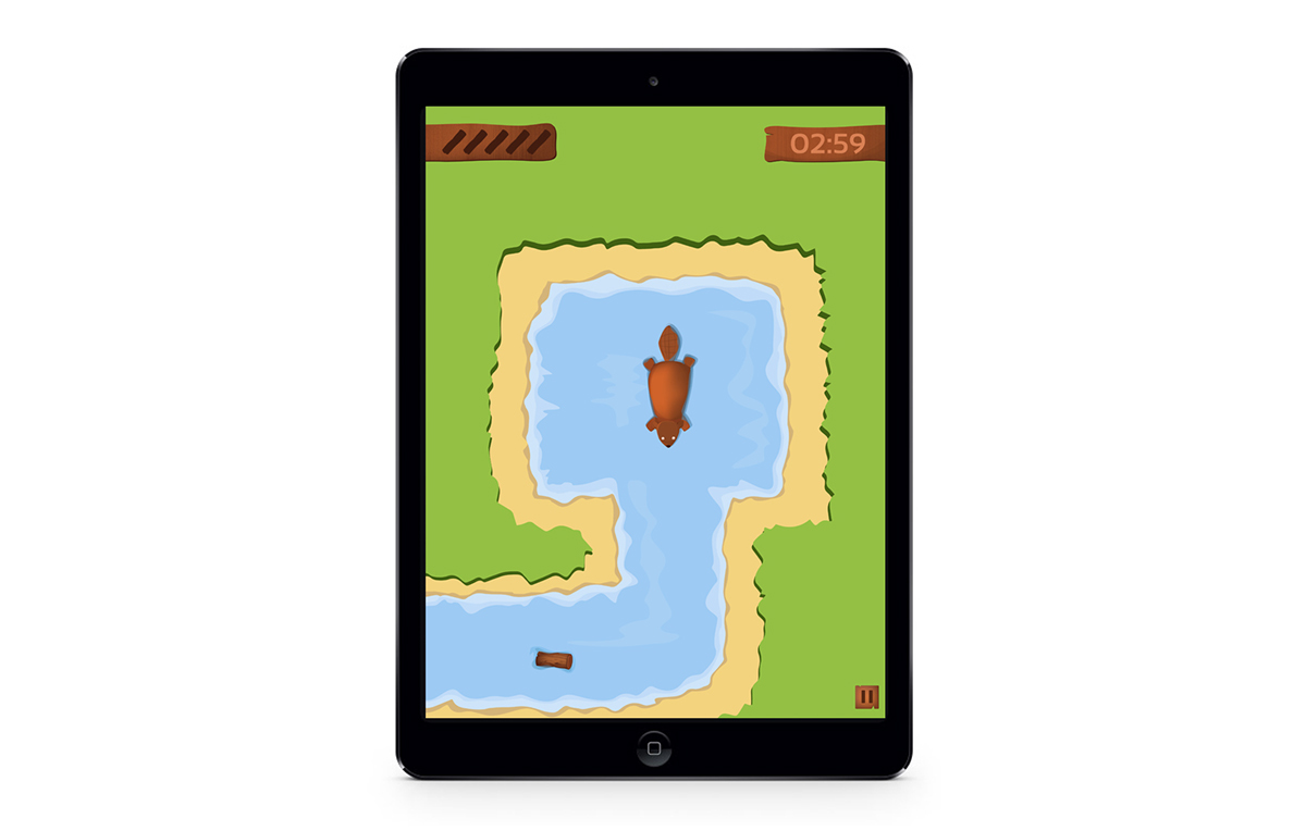 beaver design Games tablet illustrated Character