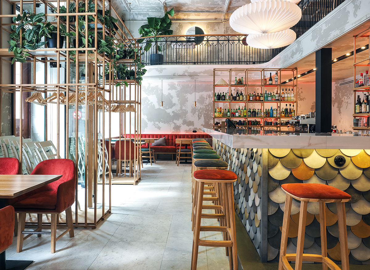 china restaurant bar wood Interior design art modernarchitecture tiles