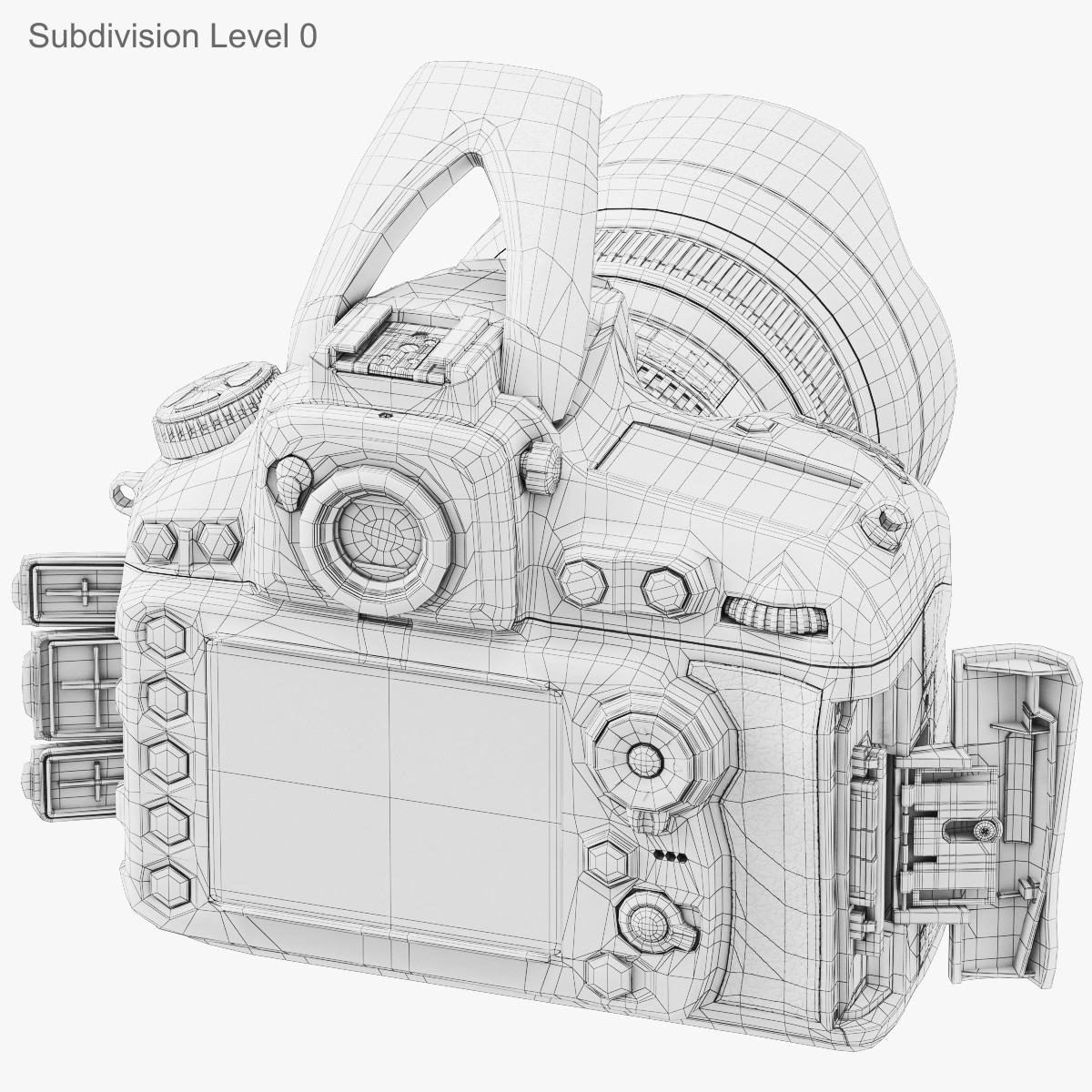 model realistic vray 3D Nikon D810 camera digital optical video LOW poly Render