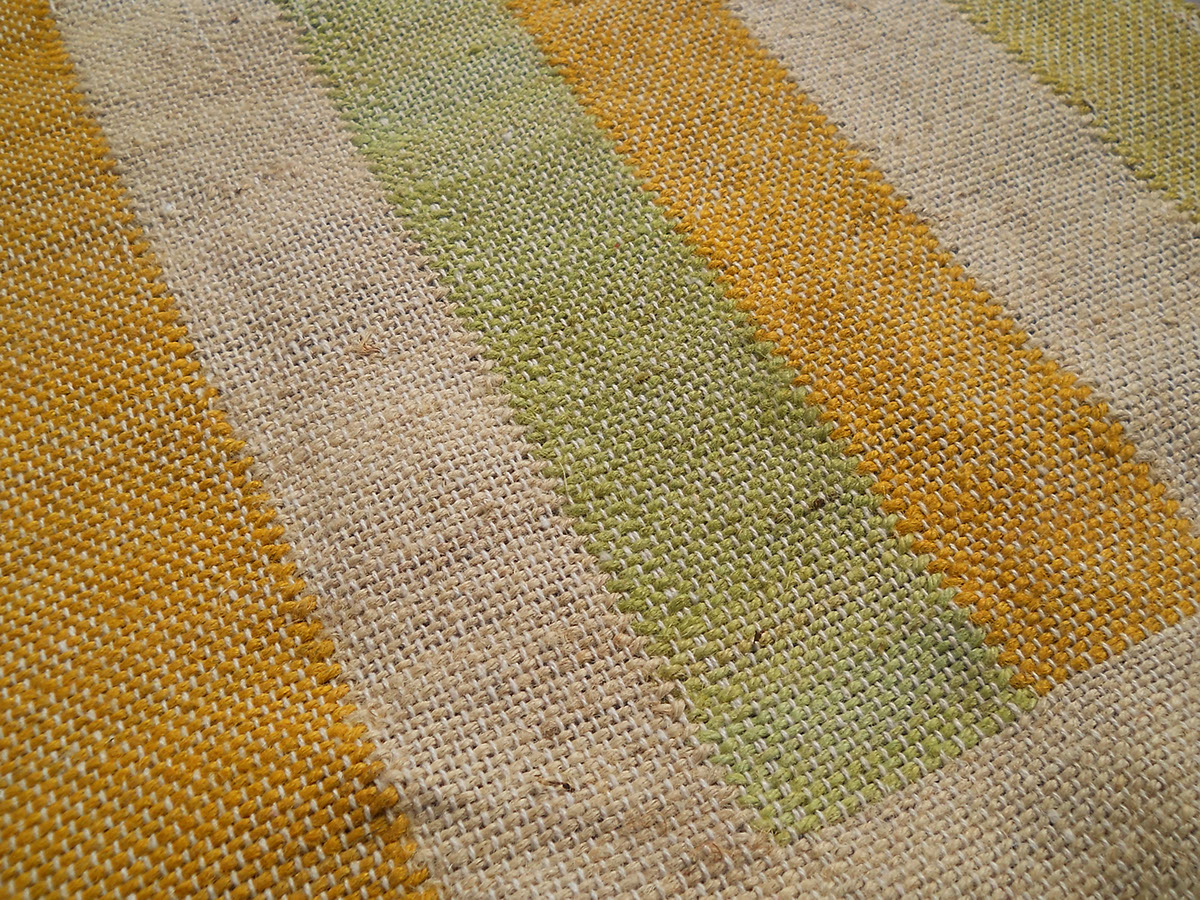 weave interlacing   jute Natural Dye mats
