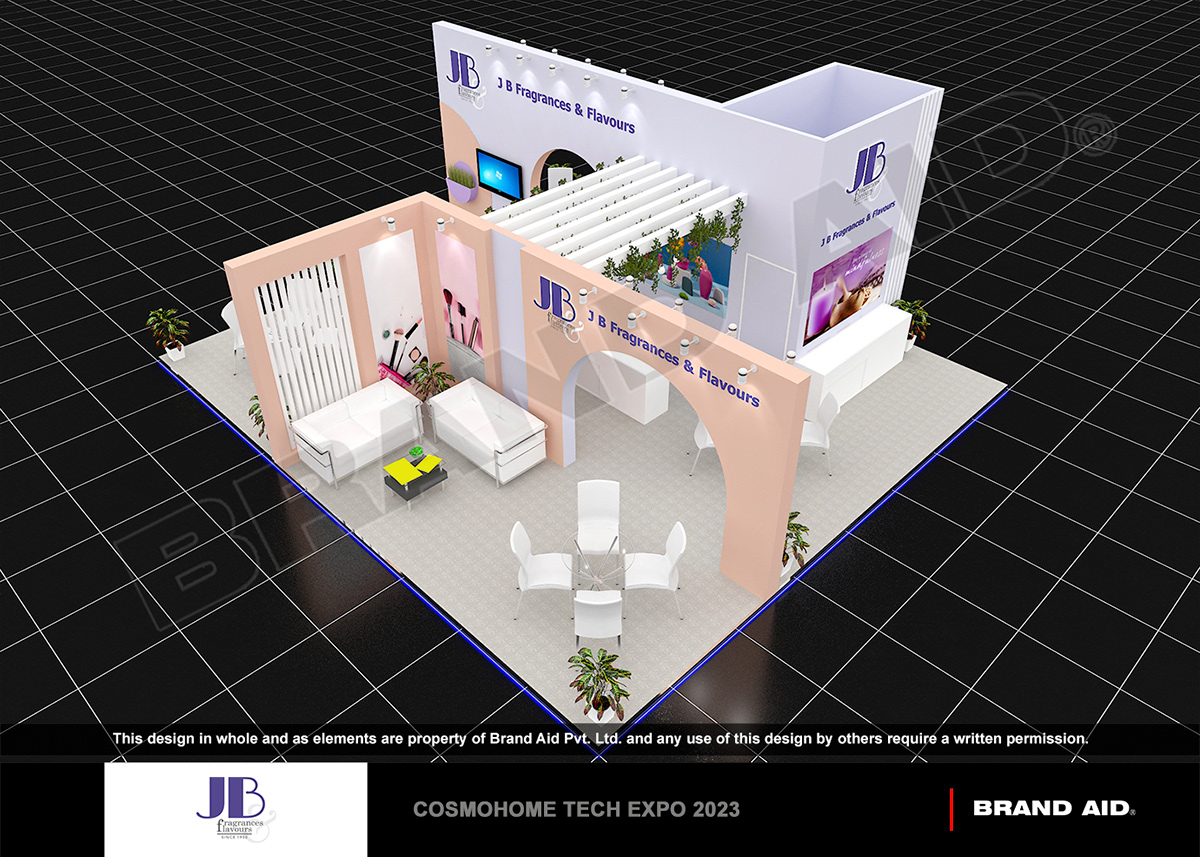 3ds max Render 3D visualization booth design exhibition stand booth Stand expo