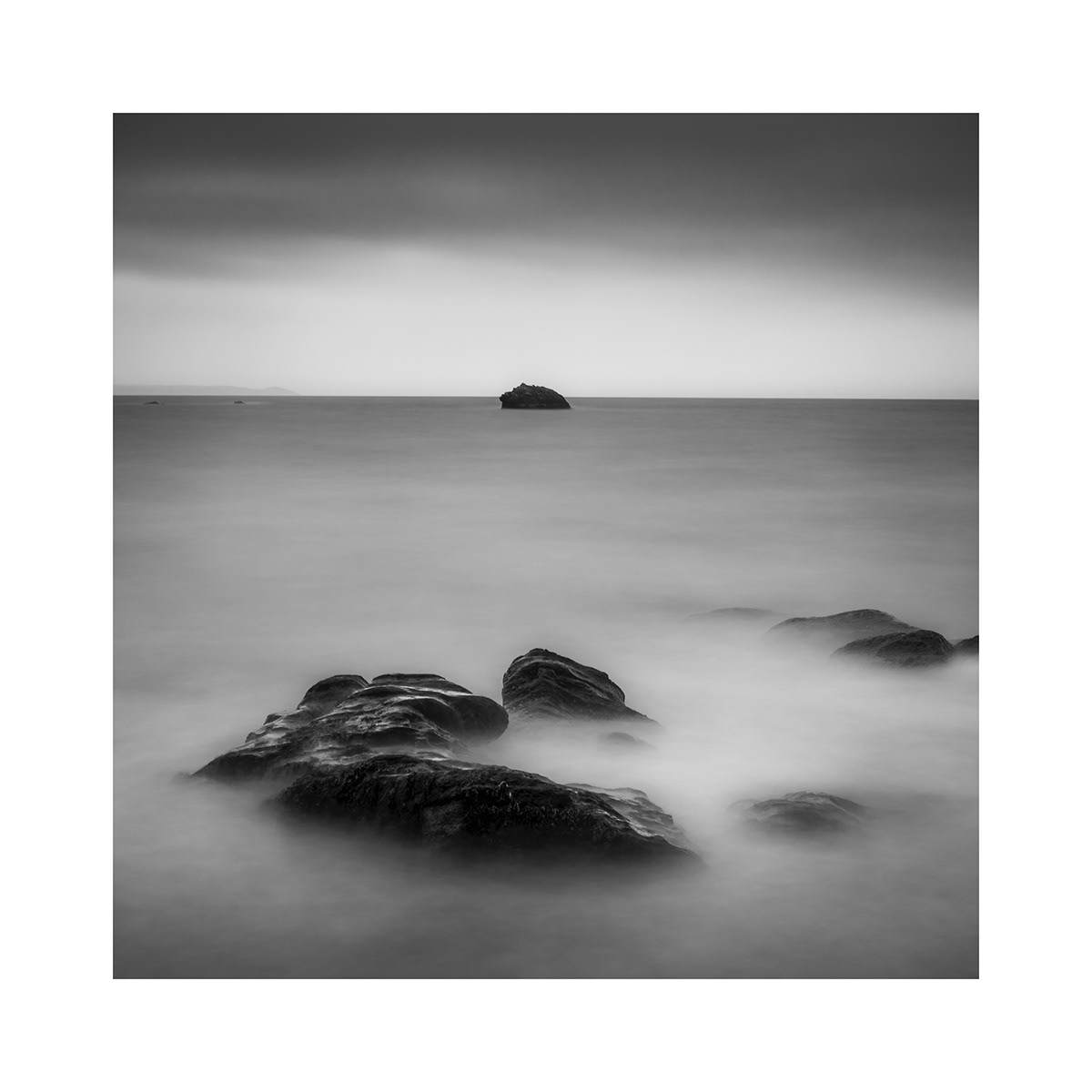 black and white cornwall landscape photography long exposure monochrome monotone Photography  Seascape Photography square format