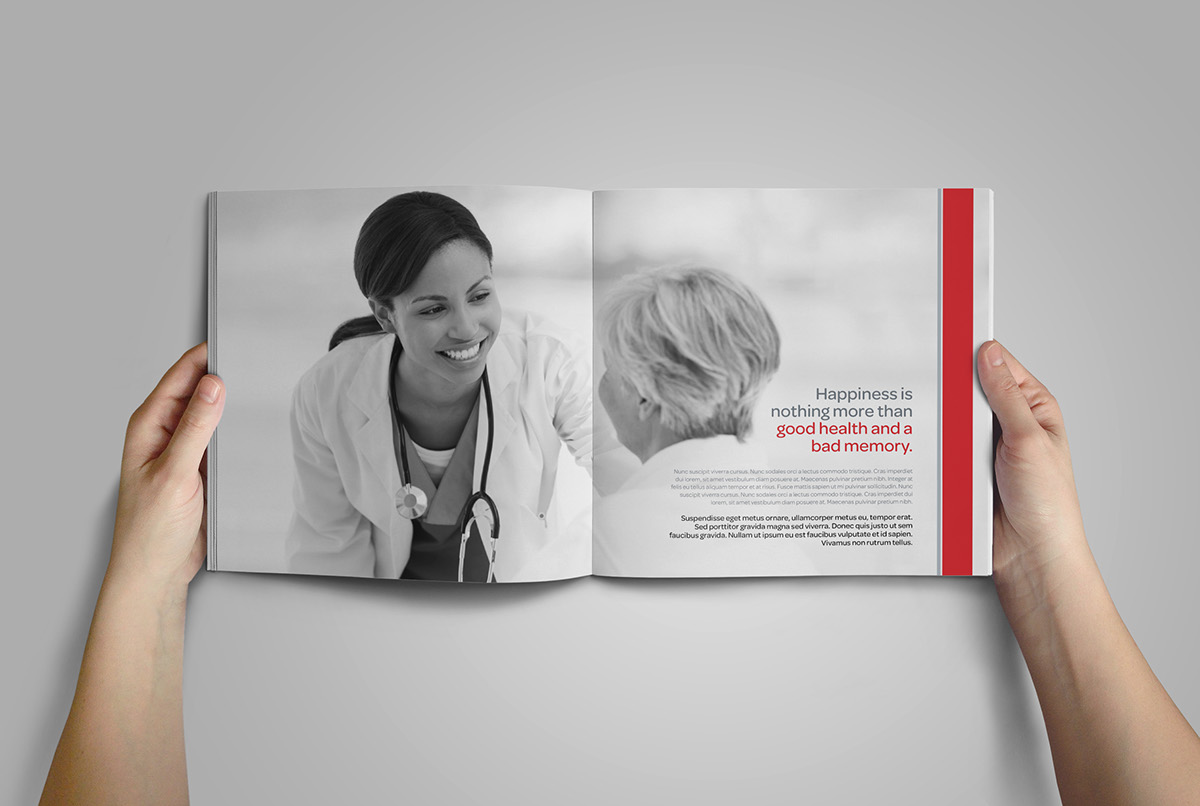 medical healthcare hospital clinic doctors Health medicine corporate company profile brochure square design Caretakers patients