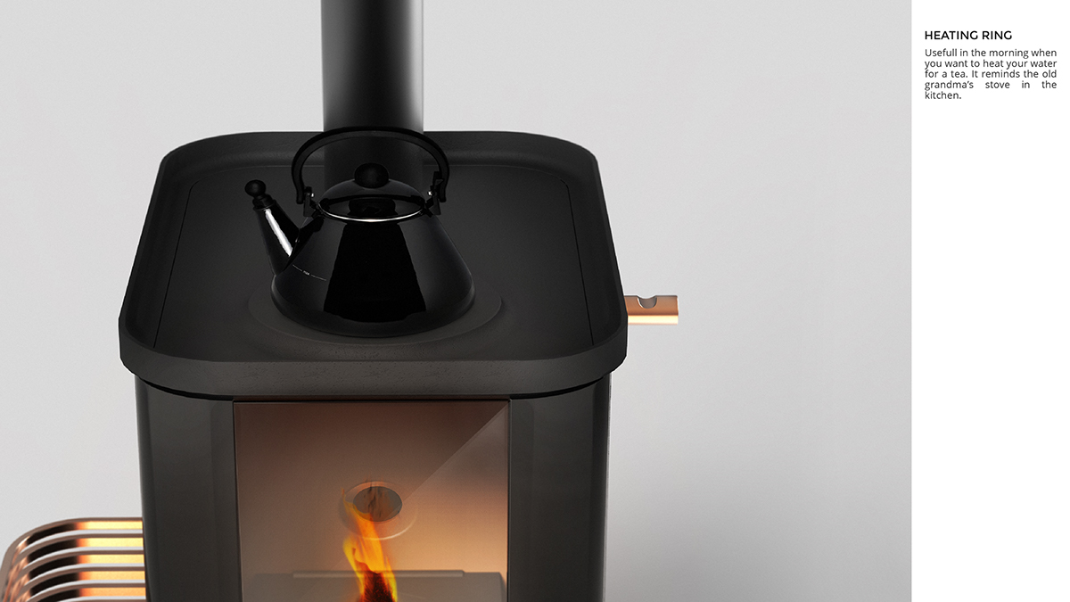 stove design Interior copper