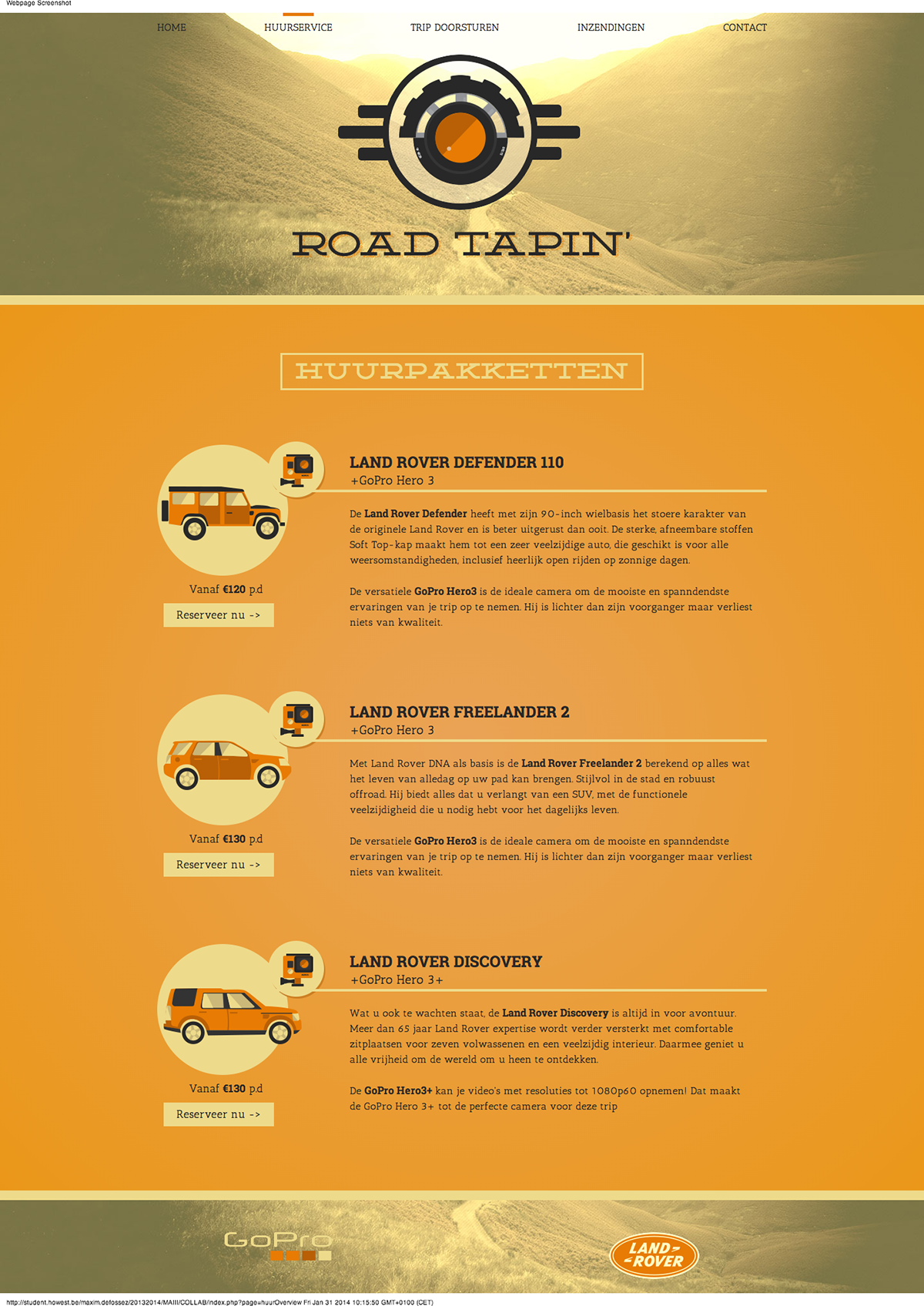 Land Rover gopro google maps road trip