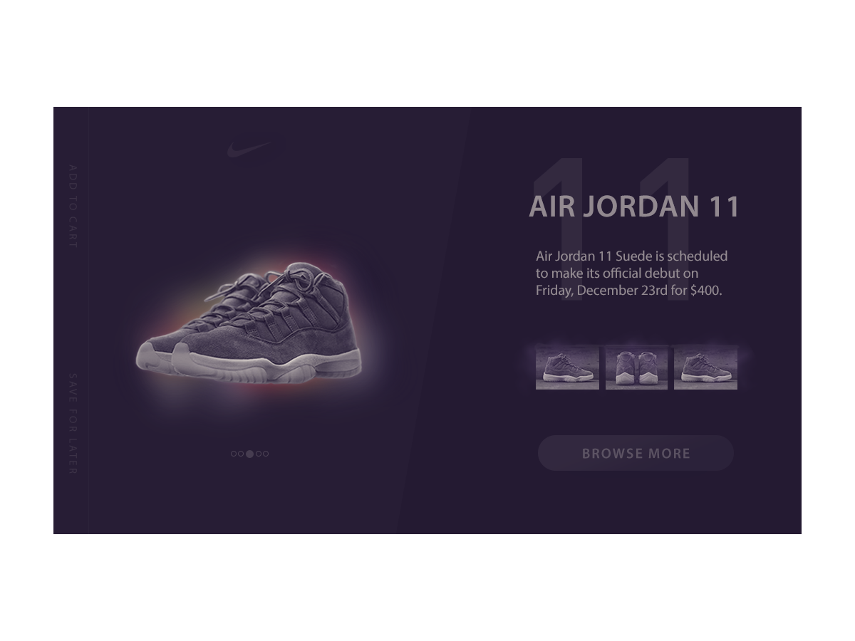 graphic design  ui design Nike jordan user interface product Web fresh modern concept
