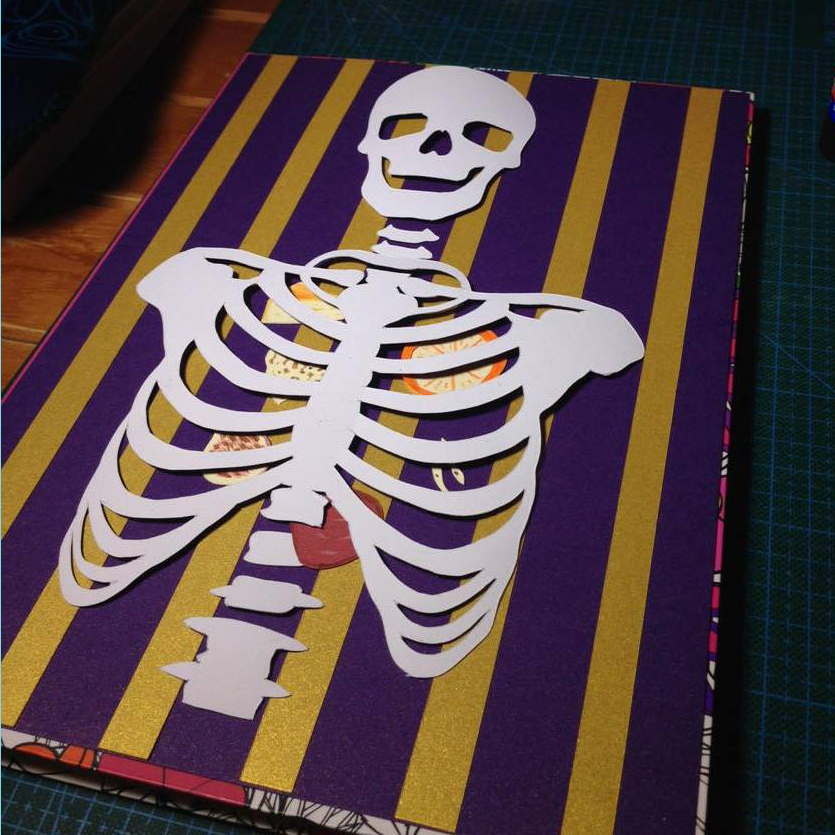 paper art paper craft paper skeleton dead dinner art paper cut design Paper Illustration Food  watercolour
