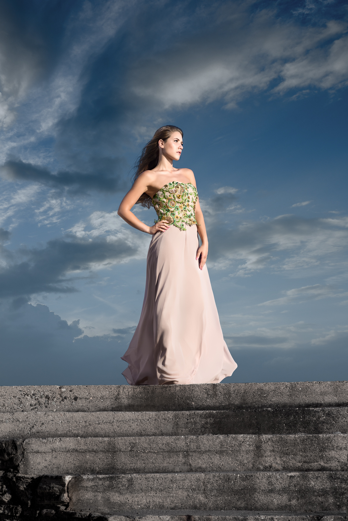 wedding dress retouching  compositing Fashion  photoshop postproduction Advertising  Aphrodite retouch