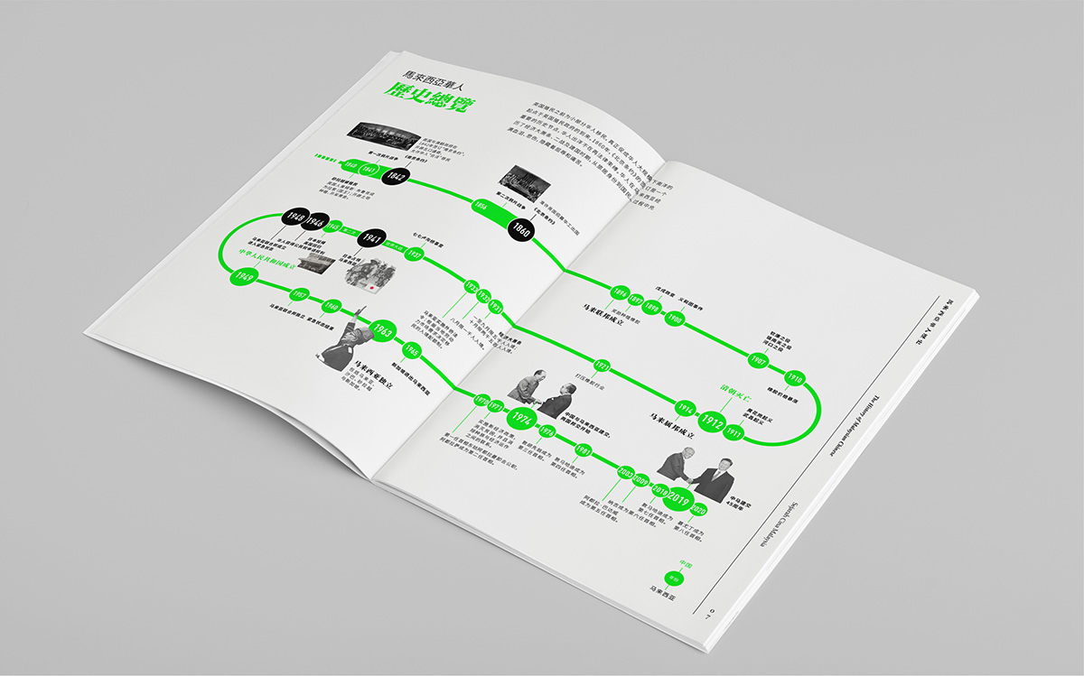 book Chinese culture data visualization infographic information design Layout Design malaysia map timeline