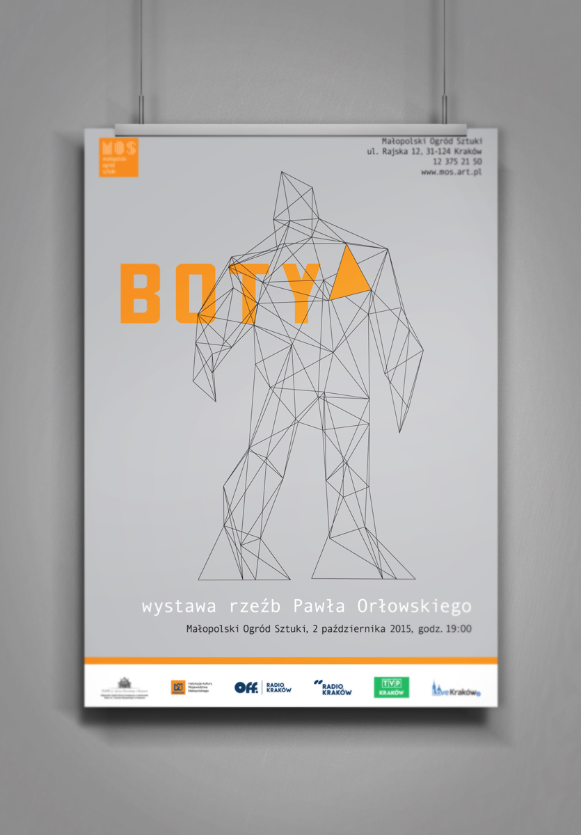 art Invitation poster print Exhibition  boty   orlowski.sculptures