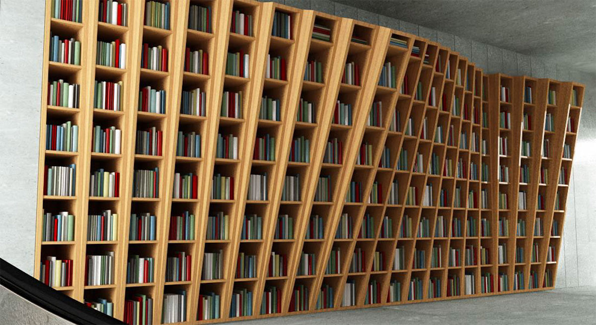 Adobe Portfolio bookcase Shelf reading room library