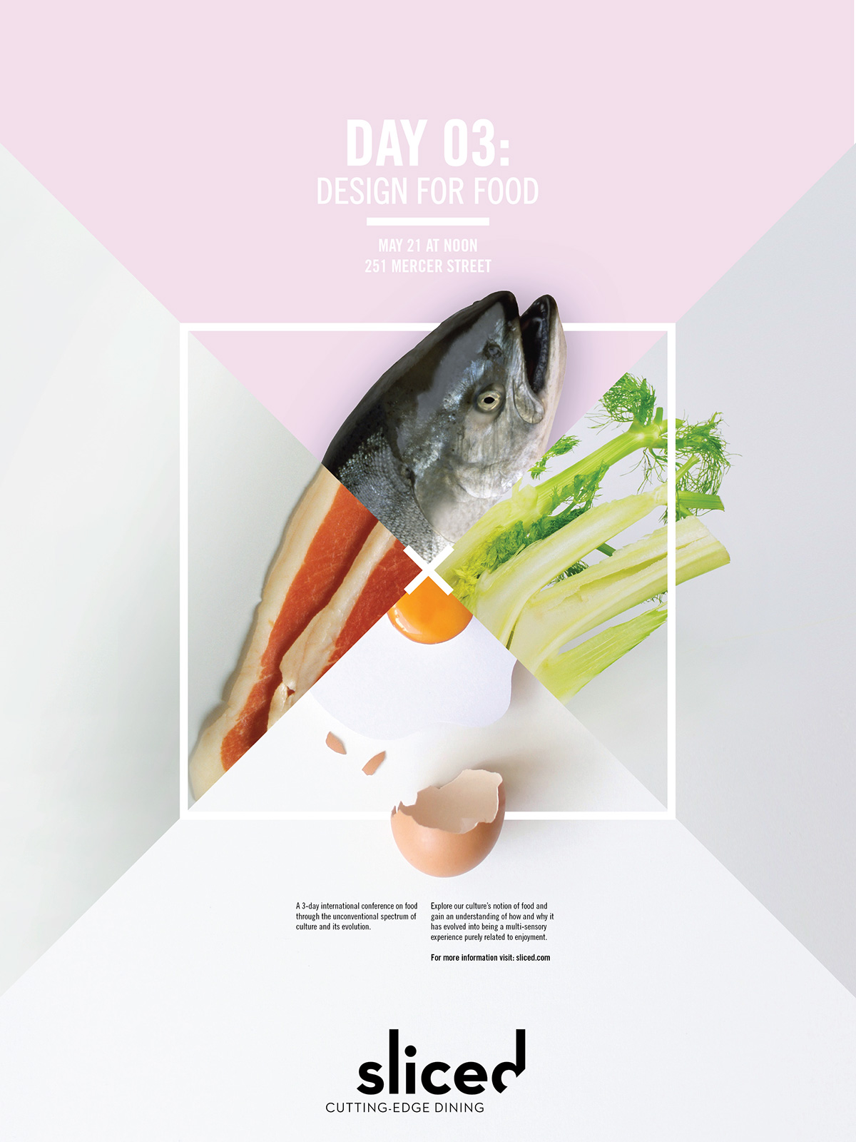 Adobe Portfolio Poster Design poster design Food  conference food seminar campaign pratt Visual Communication Stationary design letterhead business card interactive print