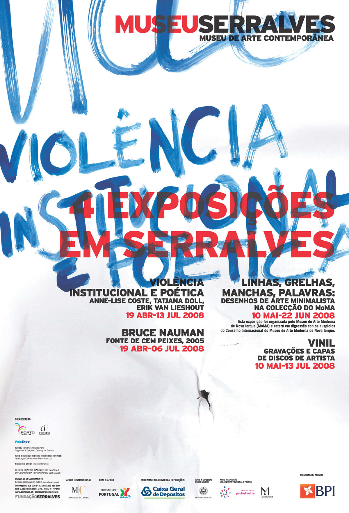 Serralves contemporary art exhibitions poster