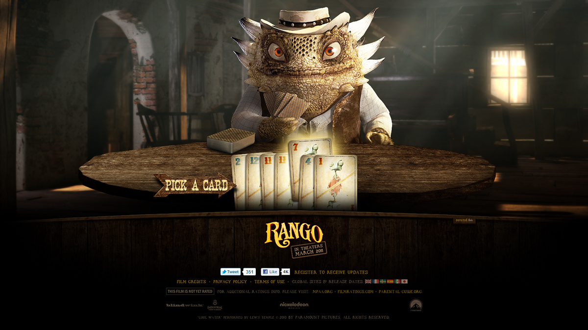 Rango Paramount Pictures Paramount movie websites Games