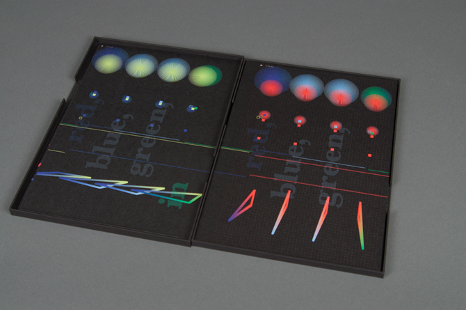 Adobe Portfolio book box experimental musical scores Radiohead rhythm sequence song synesthesia Ecal