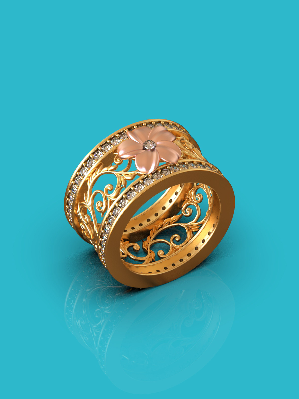 diamond  gold jewelry pendant ring