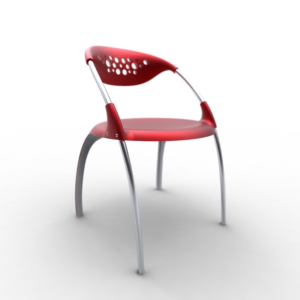 furniture red chair plastic pattern green