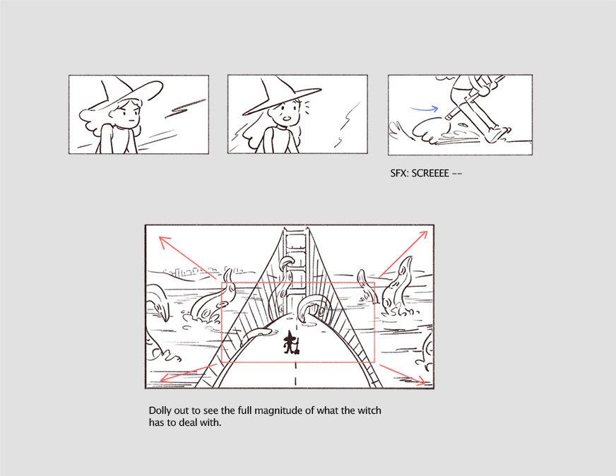 storyboarding   Sequential Art witch monster pixar risd storytelling   Magic   action