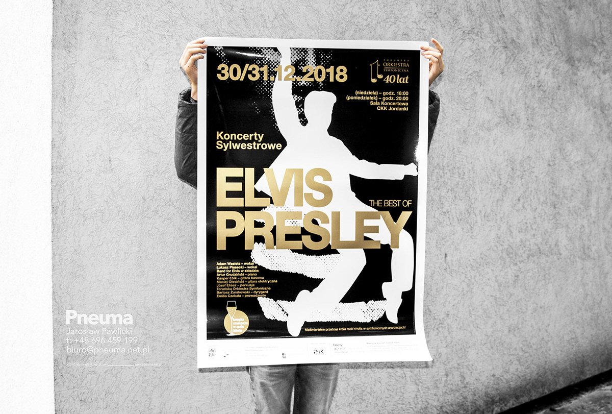 elvis presley visual identity concert poster symphonic concert