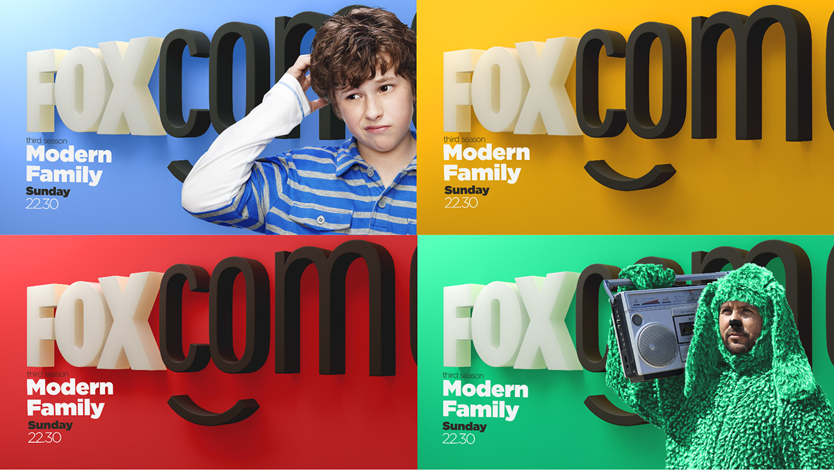 FOX comedy  color 3D sitcom