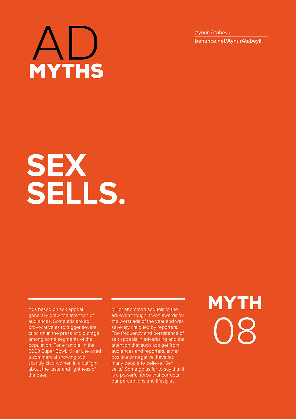 Advertising  myths posters design Illustrator theory ads